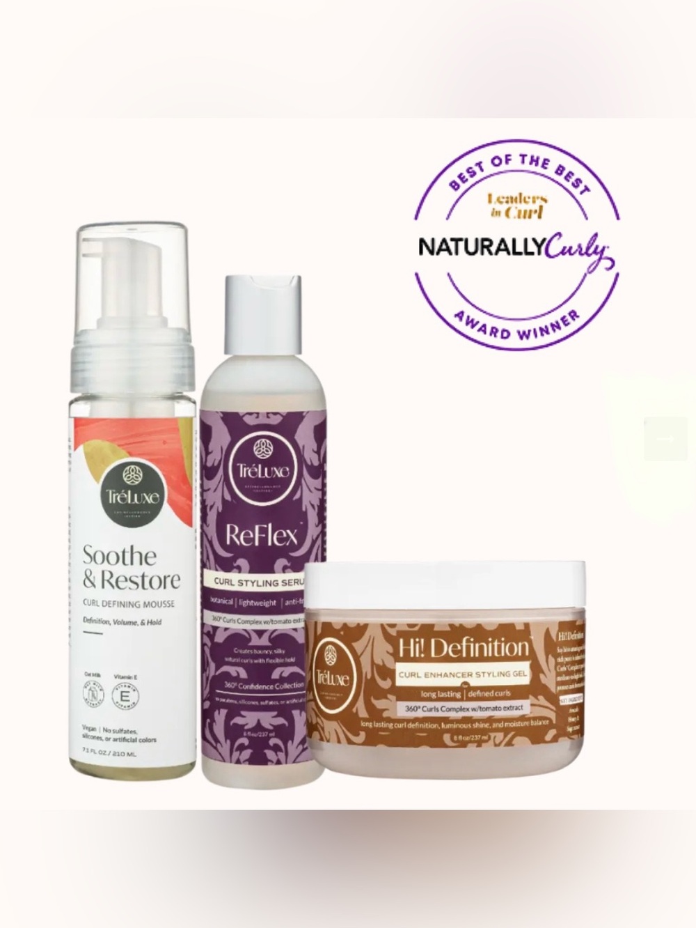 Treluxe Curly Hair Trio ~3 Full Size Hair Products